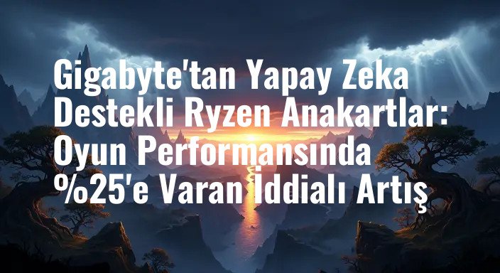 Gigabyte'tan Yapay Zeka Destekli Ryzen Anakartlar: Oyun Performansında %25'e Varan İddialı Artış