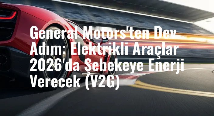 General Motors'ten Dev Adım: Elektrikli Araçlar 2026'da Şebekeye Enerji Verecek (V2G)