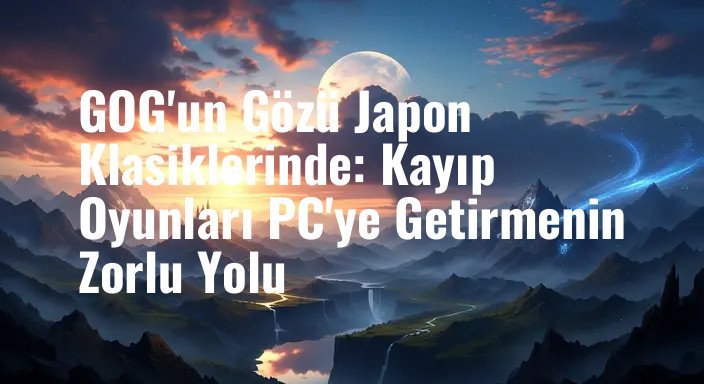 GOG'un Gözü Japon Klasiklerinde: Kayıp Oyunları PC'ye Getirmenin Zorlu Yolu