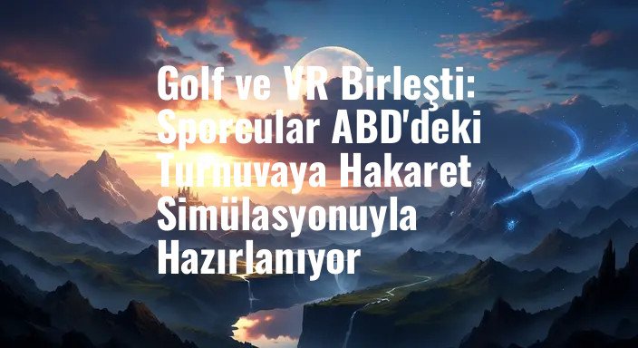 Golf ve VR Birleşti: Sporcular ABD'deki Turnuvaya Hakaret Simülasyonuyla Hazırlanıyor