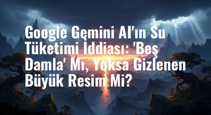 Google Gemini AI'ın Su Tüketimi İddiası: 'Beş Damla' Mı, Yoksa Gizlenen Büyük Resim Mi?