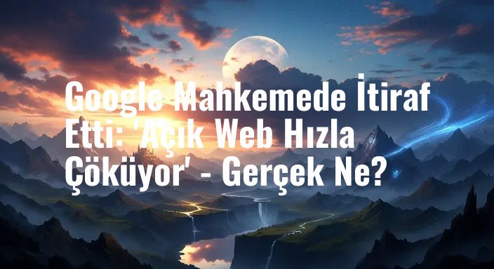 Google Mahkemede İtiraf Etti: 'Açık Web Hızla Çöküyor' - Gerçek Ne?