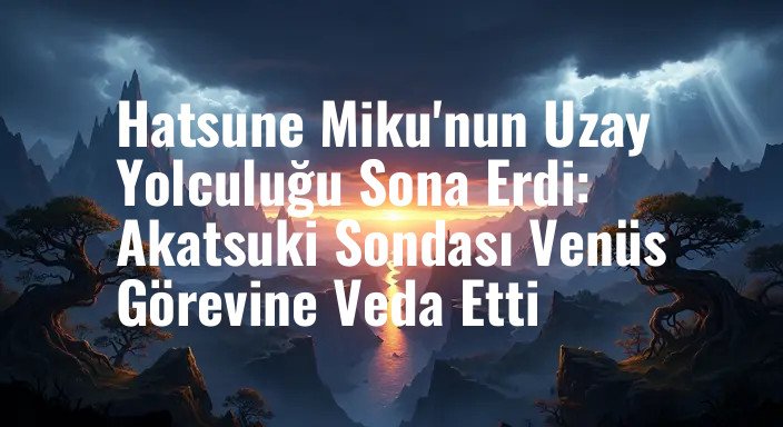 Hatsune Miku'nun Uzay Yolculuğu Sona Erdi: Akatsuki Sondası Venüs Görevine Veda Etti