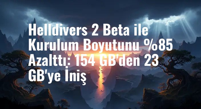 Helldivers 2 Beta ile Kurulum Boyutunu %85 Azalttı: 154 GB'den 23 GB'ye İniş