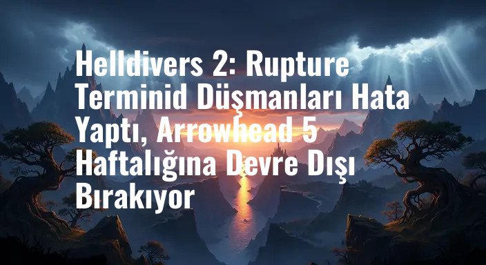 Helldivers 2: Rupture Terminid Düşmanları Hata Yaptı, Arrowhead 5 Haftalığına Devre Dışı Bırakıyor