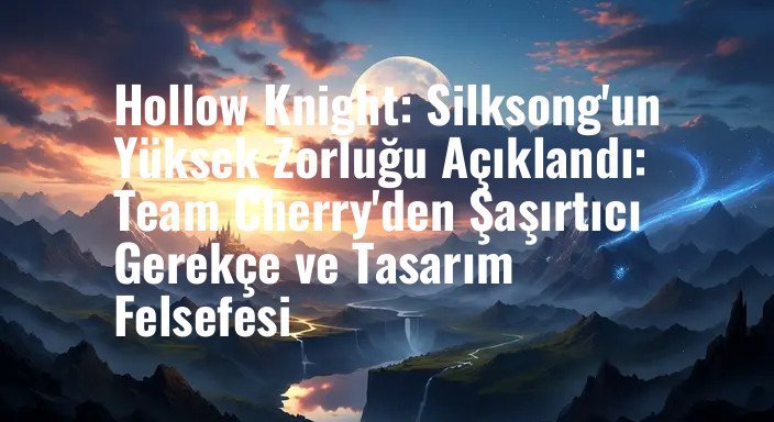 Hollow Knight: Silksong'un Yüksek Zorluğu Açıklandı: Team Cherry'den Şaşırtıcı Gerekçe ve Tasarım Felsefesi