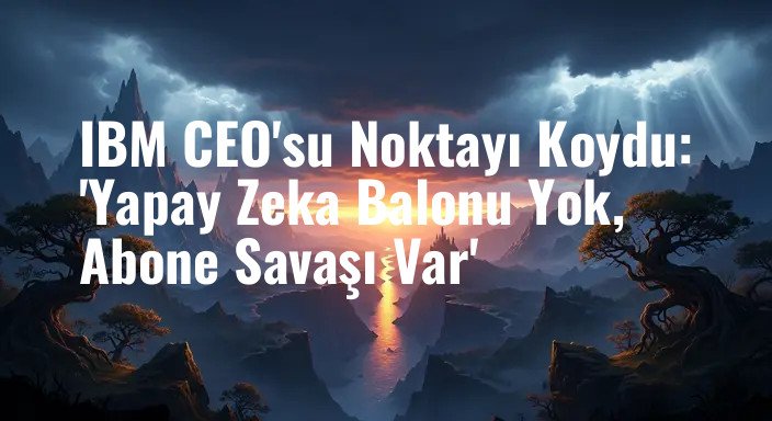 IBM CEO'su Noktayı Koydu: 'Yapay Zeka Balonu Yok, Abone Savaşı Var'
