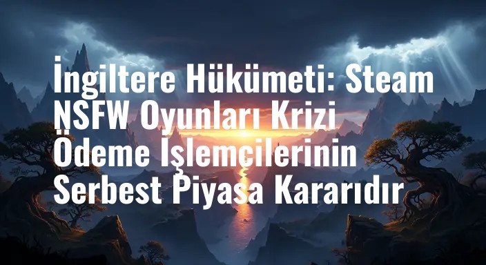 İngiltere Hükümeti: Steam NSFW Oyunları Krizi Ödeme İşlemcilerinin Serbest Piyasa Kararıdır
