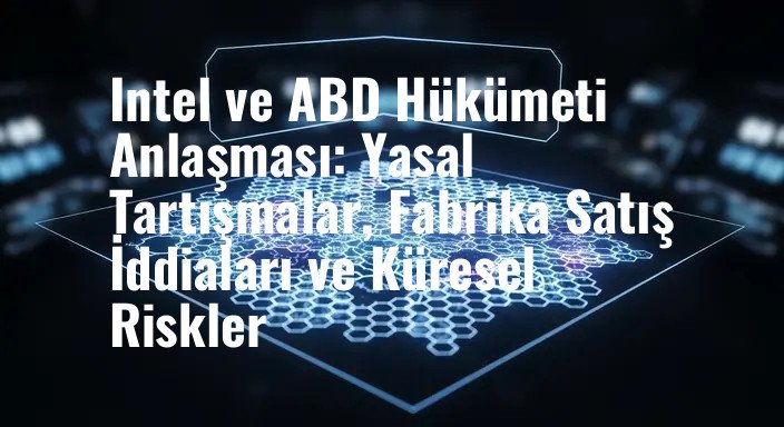 Intel ve ABD Hükümeti Anlaşması: Yasal Tartışmalar, Fabrika Satış İddiaları ve Küresel Riskler