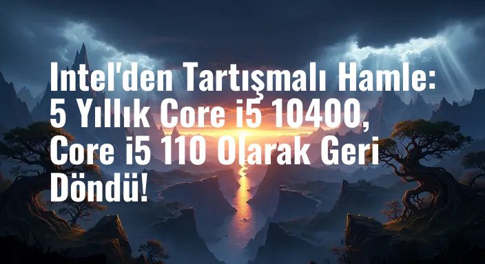 Intel'den Tartışmalı Hamle: 5 Yıllık Core i5 10400, Core i5 110 Olarak Geri Döndü!