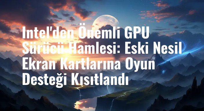 Intel'den Önemli GPU Sürücü Hamlesi: Eski Nesil Ekran Kartlarına Oyun Desteği Kısıtlandı