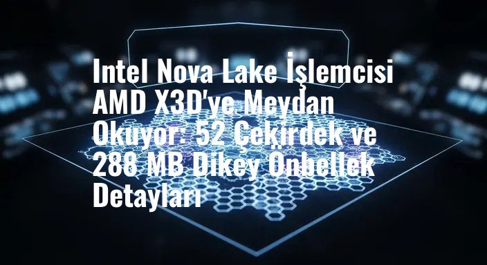 Intel Nova Lake İşlemcisi AMD X3D'ye Meydan Okuyor: 52 Çekirdek ve 288 MB Dikey Önbellek Detayları