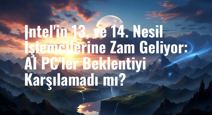 Intel'in 13. ve 14. Nesil İşlemcilerine Zam Geliyor: AI PC'ler Beklentiyi Karşılamadı mı?