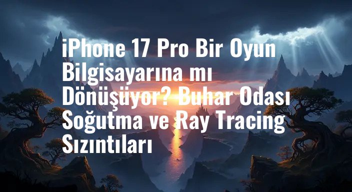 iPhone 17 Pro Bir Oyun Bilgisayarına mı Dönüşüyor? Buhar Odası Soğutma ve Ray Tracing Sızıntıları