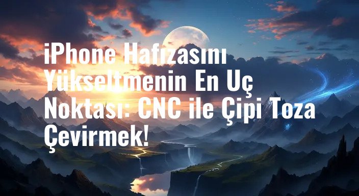 iPhone Hafızasını Yükseltmenin En Uç Noktası: CNC ile Çipi Toza Çevirmek!