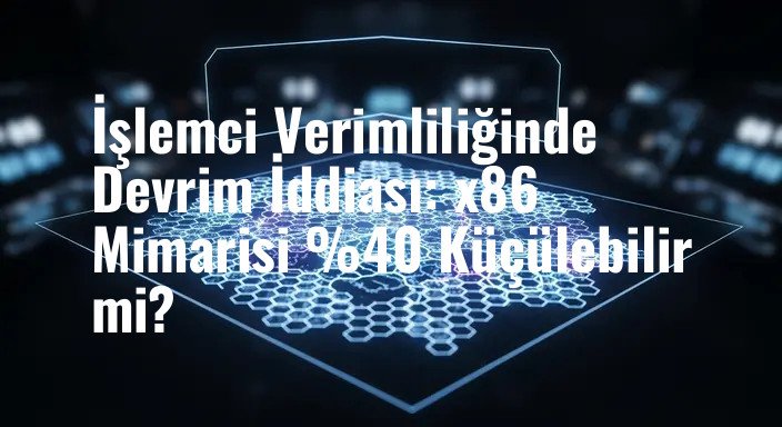 İşlemci Verimliliğinde Devrim İddiası: x86 Mimarisi %40 Küçülebilir mi?