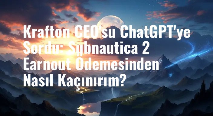 Krafton CEO'su ChatGPT'ye Sordu: Subnautica 2 Earnout Ödemesinden Nasıl Kaçınırım?