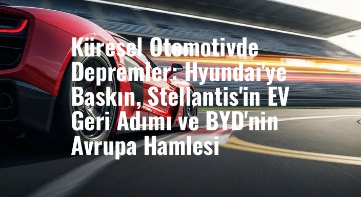 Küresel Otomotivde Depremler: Hyundai'ye Baskın, Stellantis'in EV Geri Adımı ve BYD'nin Avrupa Hamlesi