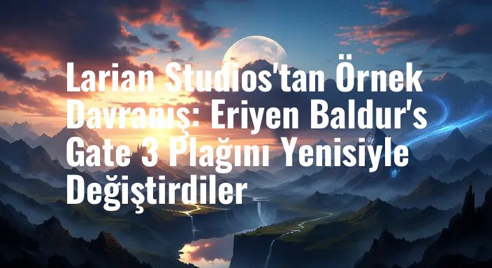 Larian Studios'tan Örnek Davranış: Eriyen Baldur's Gate 3 Plağını Yenisiyle Değiştirdiler