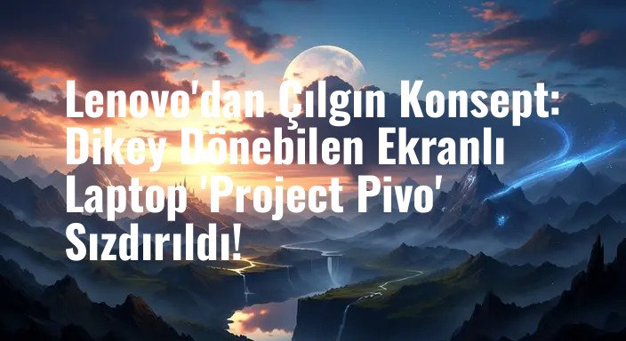Lenovo'dan Çılgın Konsept: Dikey Dönebilen Ekranlı Laptop 'Project Pivo' Sızdırıldı!