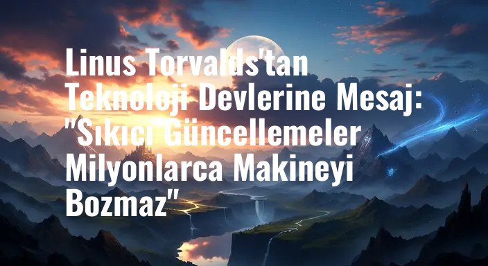 Linus Torvalds'tan Teknoloji Devlerine Mesaj: "Sıkıcı Güncellemeler Milyonlarca Makineyi Bozmaz"