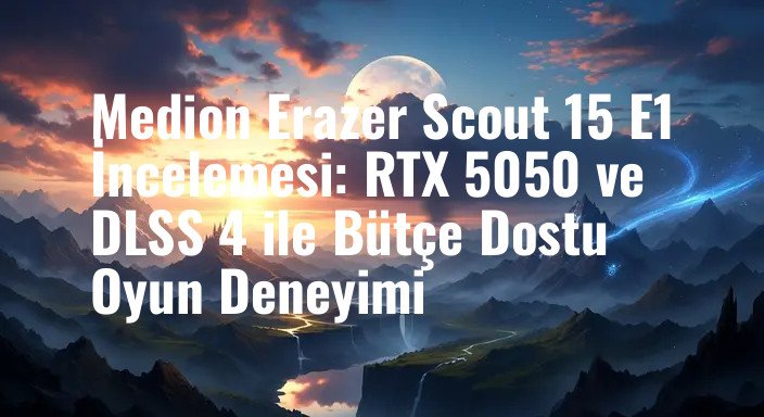 Medion Erazer Scout 15 E1 İncelemesi: RTX 5050 ve DLSS 4 ile Bütçe Dostu Oyun Deneyimi