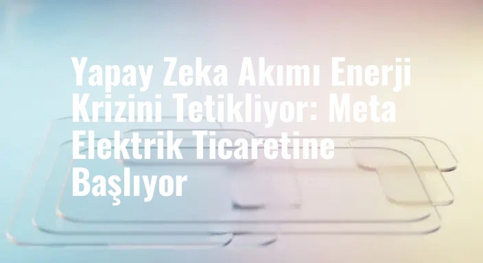 Yapay Zeka Akımı Enerji Krizini Tetikliyor: Meta Elektrik Ticaretine Başlıyor