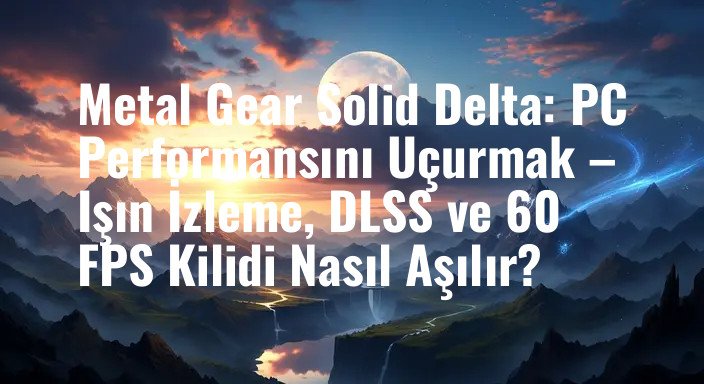 Metal Gear Solid Delta: PC Performansını Uçurmak – Işın İzleme, DLSS ve 60 FPS Kilidi Nasıl Aşılır?