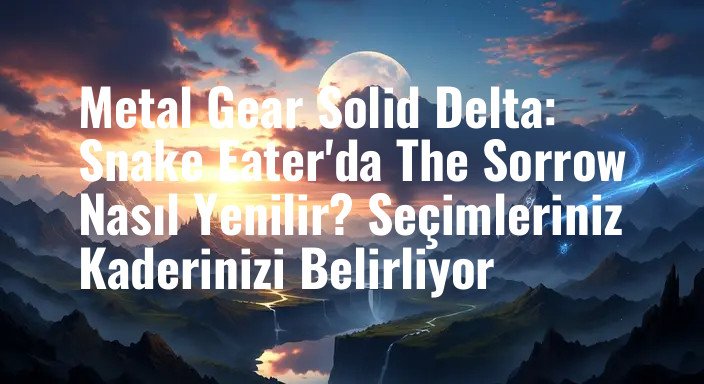 Metal Gear Solid Delta: Snake Eater'da The Sorrow Nasıl Yenilir? Seçimleriniz Kaderinizi Belirliyor