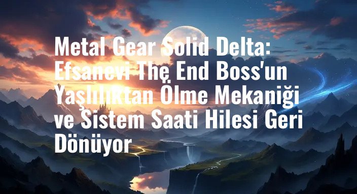 Metal Gear Solid Delta: Efsanevi The End Boss'un Yaşlılıktan Ölme Mekaniği ve Sistem Saati Hilesi Geri Dönüyor