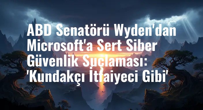 ABD Senatörü Wyden'dan Microsoft'a Sert Siber Güvenlik Suçlaması: 'Kundakçı İtfaiyeci Gibi'