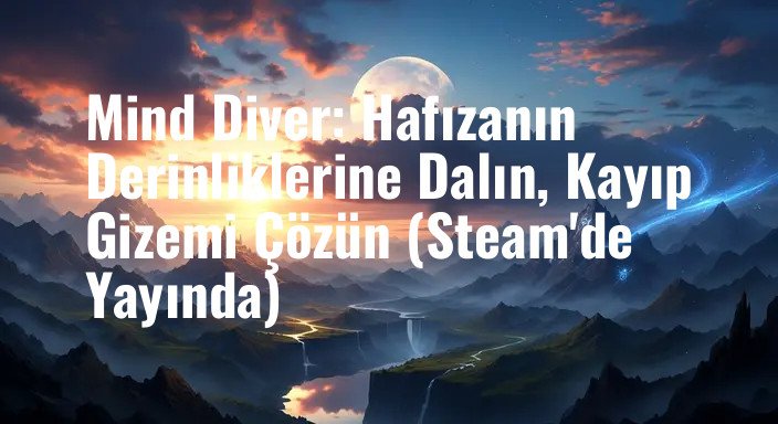 Mind Diver: Hafızanın Derinliklerine Dalın, Kayıp Gizemi Çözün (Steam'de Yayında)