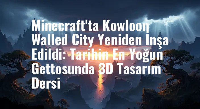 Minecraft'ta Kowloon Walled City Yeniden İnşa Edildi: Tarihin En Yoğun Gettosunda 3D Tasarım Dersi