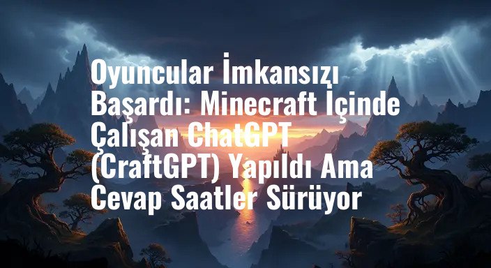 Oyuncular İmkansızı Başardı: Minecraft İçinde Çalışan ChatGPT (CraftGPT) Yapıldı Ama Cevap Saatler Sürüyor