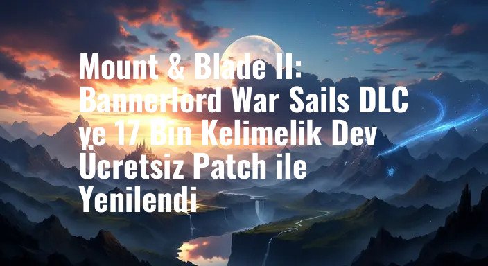 Mount & Blade II: Bannerlord War Sails DLC ve 17 Bin Kelimelik Dev Ücretsiz Patch ile Yenilendi