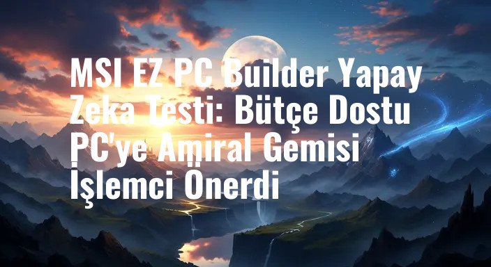 MSI EZ PC Builder Yapay Zeka Testi: Bütçe Dostu PC'ye Amiral Gemisi İşlemci Önerdi