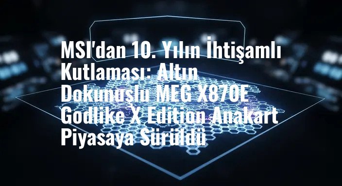 MSI'dan 10. Yılın İhtişamlı Kutlaması: Altın Dokunuşlu MEG X870E Godlike X Edition Anakart Piyasaya Sürüldü