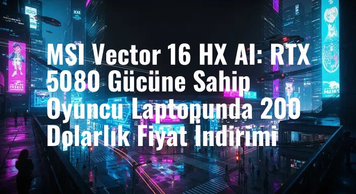 MSI Vector 16 HX AI: RTX 5080 Gücüne Sahip Oyuncu Laptopunda 200 Dolarlık Fiyat İndirimi