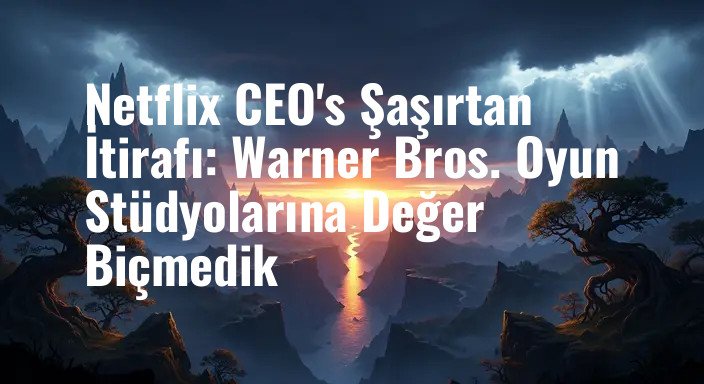 Netflix CEO's Şaşırtan İtirafı: Warner Bros. Oyun Stüdyolarına Değer Biçmedik