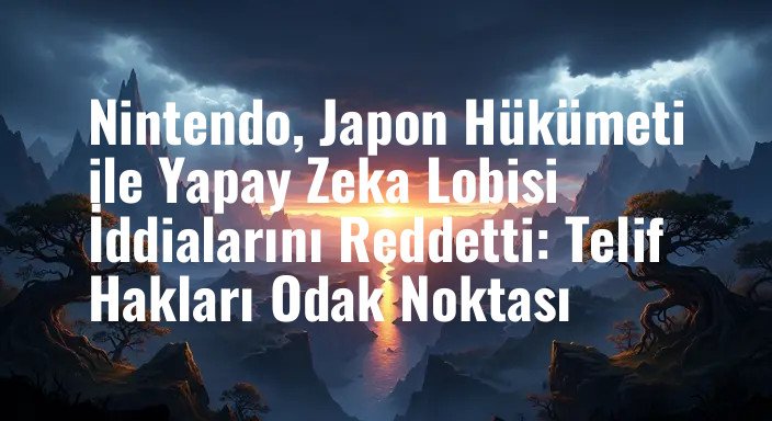 Nintendo, Japon Hükümeti ile Yapay Zeka Lobisi İddialarını Reddetti: Telif Hakları Odak Noktası