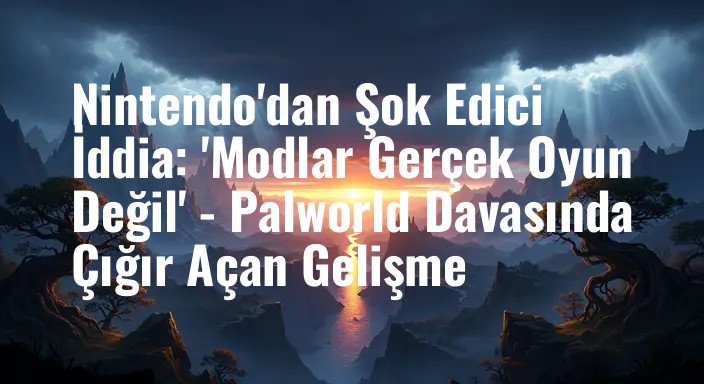 Nintendo'dan Şok Edici İddia: 'Modlar Gerçek Oyun Değil' - Palworld Davasında Çığır Açan Gelişme