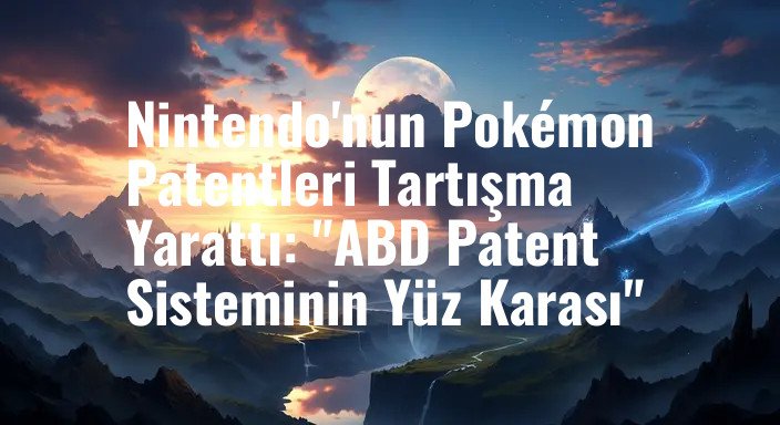 Nintendo'nun Pokémon Patentleri Tartışma Yarattı: "ABD Patent Sisteminin Yüz Karası"
