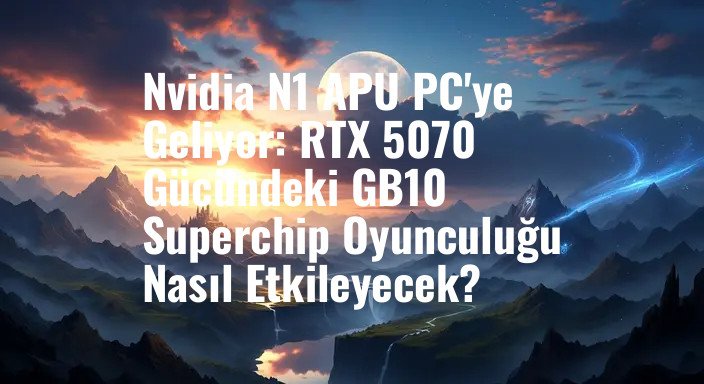 Nvidia N1 APU PC'ye Geliyor: RTX 5070 Gücündeki GB10 Superchip Oyunculuğu Nasıl Etkileyecek?