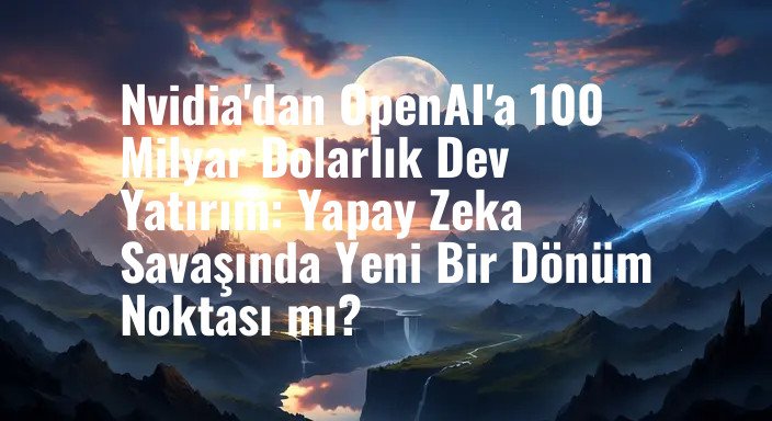 Nvidia'dan OpenAI'a 100 Milyar Dolarlık Dev Yatırım: Yapay Zeka Savaşında Yeni Bir Dönüm Noktası mı?