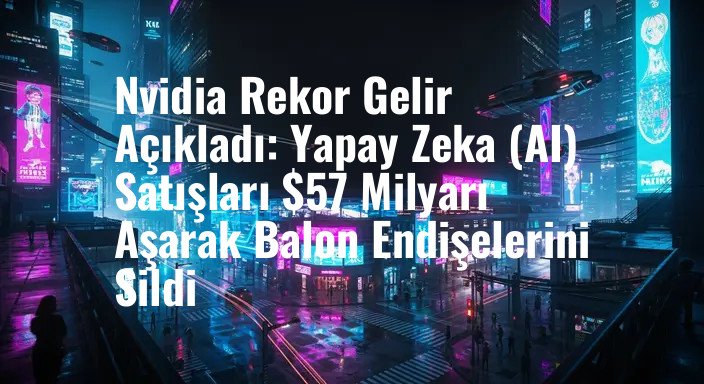 Nvidia Rekor Gelir Açıkladı: Yapay Zeka (AI) Satışları $57 Milyarı Aşarak Balon Endişelerini Sildi