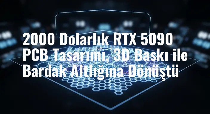 2000 Dolarlık RTX 5090 PCB Tasarımı, 3D Baskı ile Bardak Altlığına Dönüştü