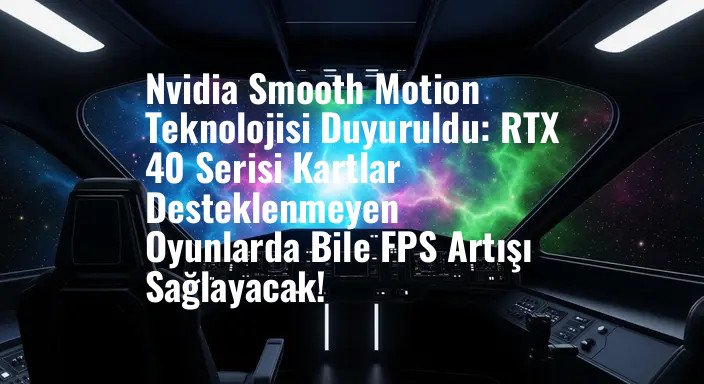 Nvidia Smooth Motion Teknolojisi Duyuruldu: RTX 40 Serisi Kartlar Desteklenmeyen Oyunlarda Bile FPS Artışı Sağlayacak!