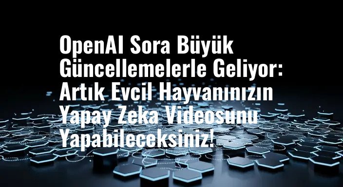 OpenAI Sora Büyük Güncellemelerle Geliyor: Artık Evcil Hayvanınızın Yapay Zeka Videosunu Yapabileceksiniz!