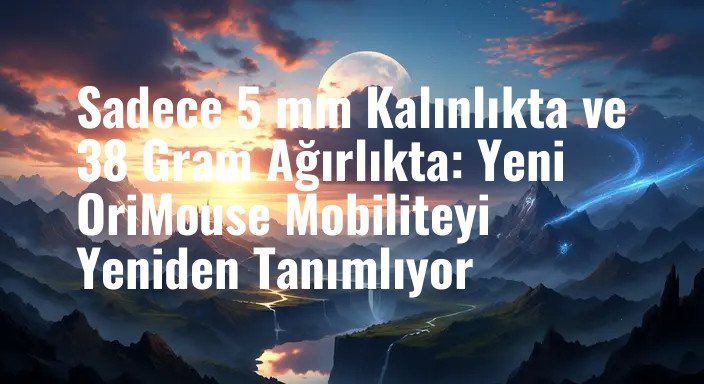 Sadece 5 mm Kalınlıkta ve 38 Gram Ağırlıkta: Yeni OriMouse Mobiliteyi Yeniden Tanımlıyor