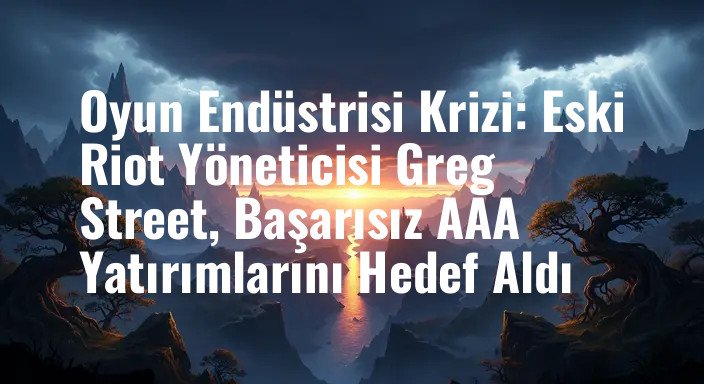 Oyun Endüstrisi Krizi: Eski Riot Yöneticisi Greg Street, Başarısız AAA Yatırımlarını Hedef Aldı